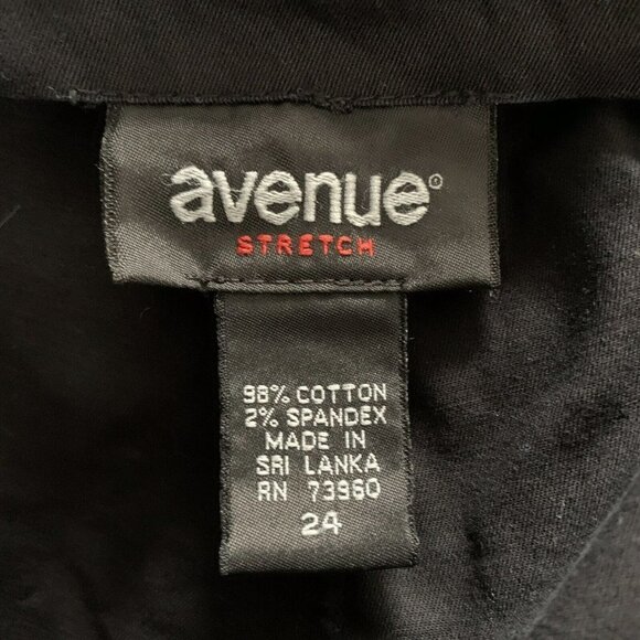 avenue pants plus size 24 black cropped pants cuffed - Picture 3 of 3